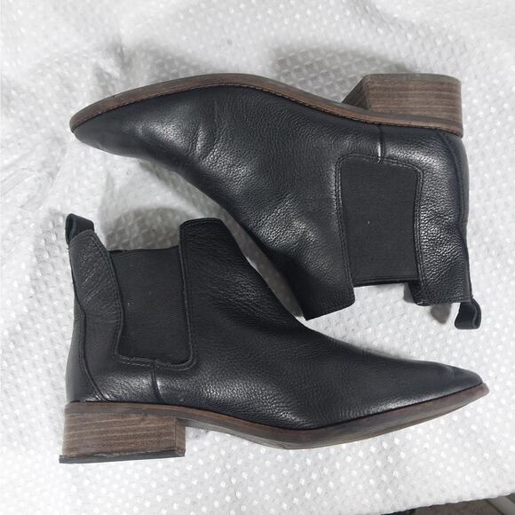 LUCKY BRAND! LUFTI BLACK GENUINE LEATHER MOD ANKLE BOOTS, BOOTIES! SZ 9.5M - Picture 6 of 10